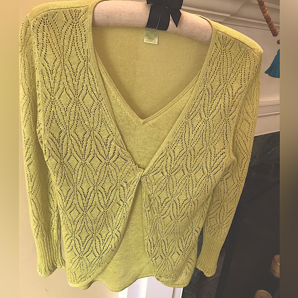 Sigrid Olsen Linen Sweater Size Small